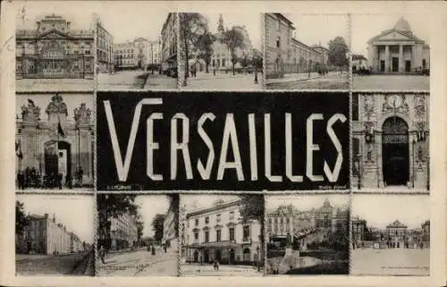 Ak Versailles Yvelines, Palais, Portal, Gebäude