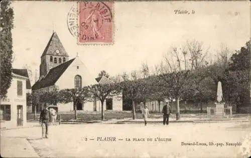 Ak Plaisir Yvelines, Place de l’Eglise