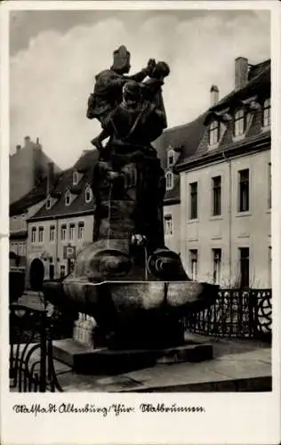 Ak Altenburg in Thüringen, Skatbrunnen, Fassaden