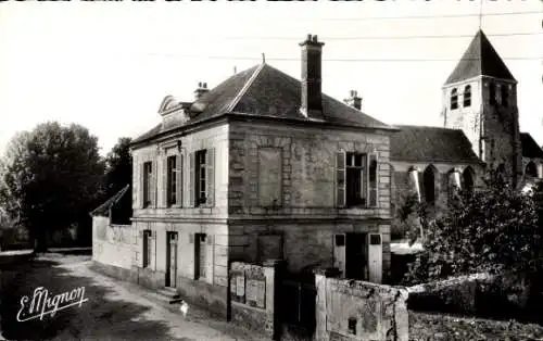 Ak Bregy Oise, Place de la Mairie