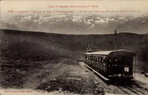 Ak Superbagnères Luchon Haute Garonne, Chemin de Fer, Berge