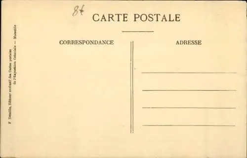 Ak Marseille Bouches du Rhône, Exposition Coloniale 1922, Le lac du village Soudanais