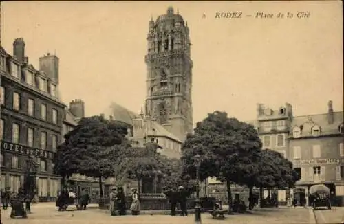 Ak Rodez Aveyron, Place de la Cite