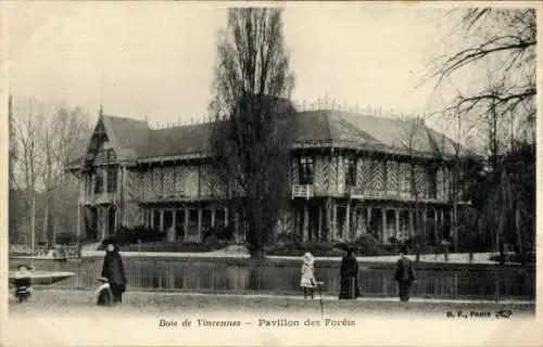 Ak Paris XII Bois de Vincennes, Pavillon des Forets