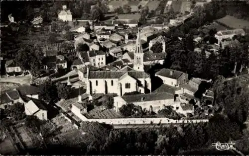 Ak Golfech Tarn et Garonne, Fliegeraufnahme, Kirche