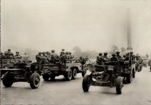 Ak Paris, Amerikanische Artillerie, Place de la Concorde