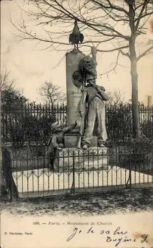 Ak Paris XIV Observatoire, Monument Charlet