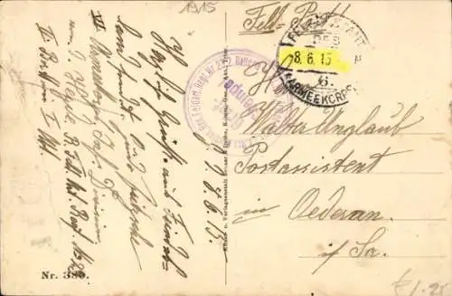 Ak Montcornet Aisne, Gräber gefallener Helden von 1914-1915