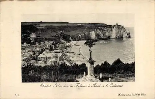 Ak Étretat Seine Maritime, Falaise d Aval, Calvaire