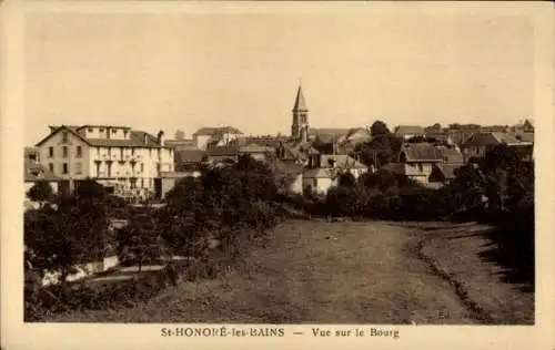 Ak Saint Honoré les Bains Nièvre, Blick auf das Dorf