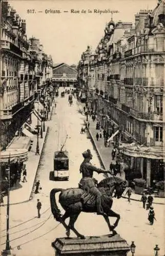 Ak Orléans Loiret, Rue de la République