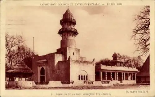 CPA Paris, Exposition Coloniale 1931, Pavillon de la Cote Francaise des Somalis