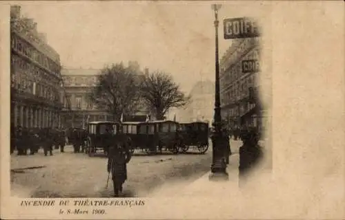 Ak-Brand im Theatre-Francais 1900