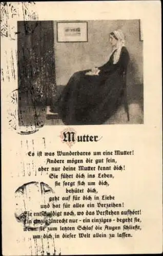 Ak Gedicht Mutter, Es ist was Wunderbares um eine Mutter