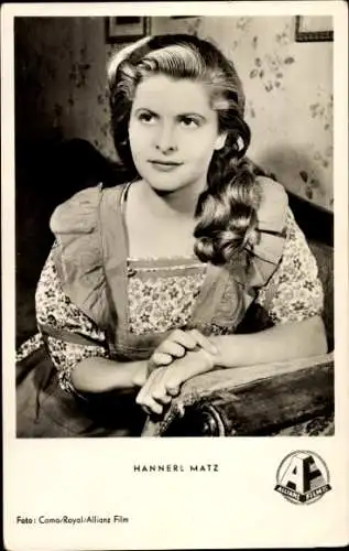 Ak Schauspielerin Hannerl Matz, Portrait