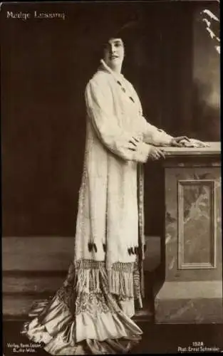 Ak Schauspielerin Madge Lessing, Porträt