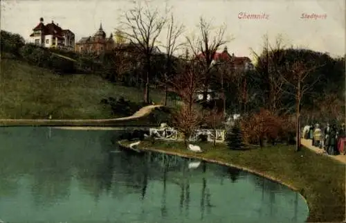 Ak Chemnitz in Sachsen, Stadtpark