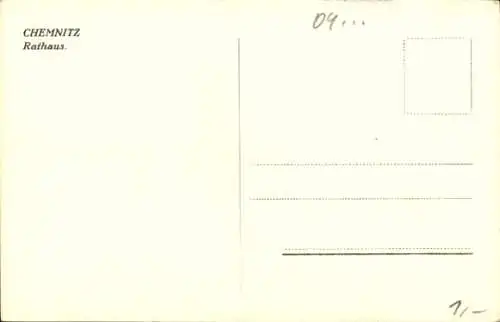 Ak Chemnitz in Sachsen, Rathaus