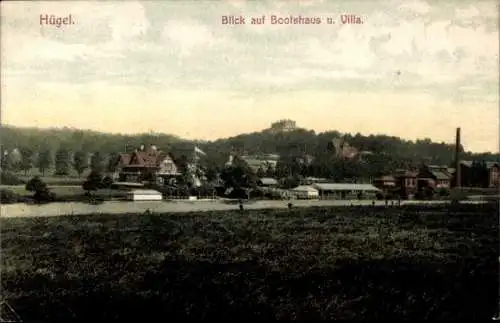 Ak Bredeney Essen im Ruhrgebiet, Villa Hügel, Bootshaus