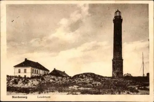 Ak Nordseebad Norderney Ostfriesland, Leuchtturm