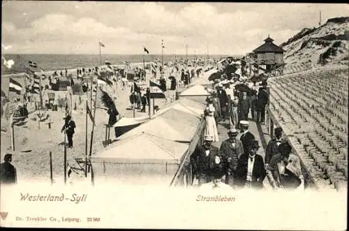 Ak Westerland auf Sylt, Strandleben