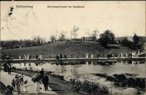 Ak Berlin Schöneberg, Sonntagskonzert im Stadtpark
