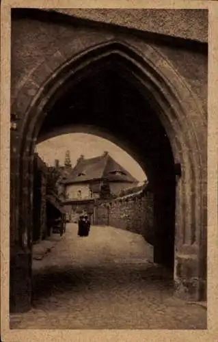 Ak Bautzen in der Oberlausitz, Schloss Ortenburg, Eingang zum Schlosshof