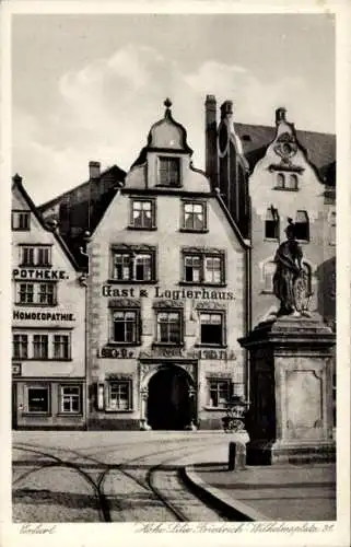 Ak Erfurt in Thüringen, Hohe Lilie, Friedrich Wilhelmsplatz 31, Gasthaus, Apotheke