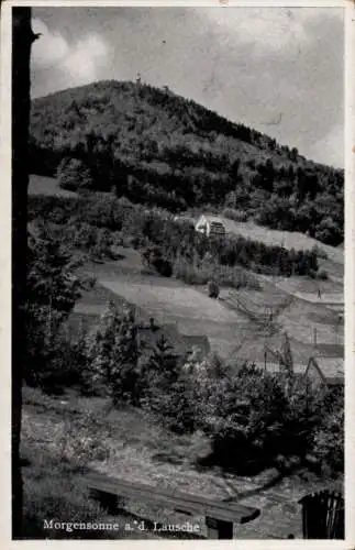 Ak Waltersdorf Großschönau Oberlausitz, Lausche, Morgensonne, Zittauer Gebirge