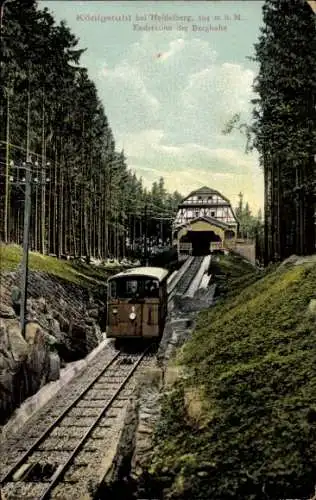 Ak Heidelberg am Neckar, Königstuhl, Endstation der Bergbahn