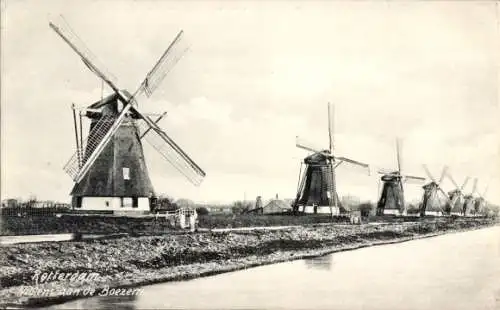 Ak Rotterdam Südholland Niederlande, Molens aan de Boezem