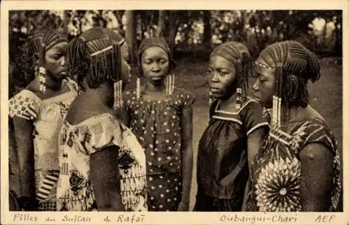 Ak Zentralafrikanische Republik, Oubangui-Chari, Filles du Sultan de Rafai