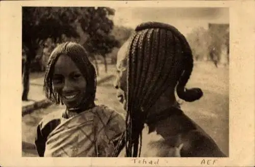 Ak Tschad Tschad, Französisch-Äquatorialafrika, Arten von Frauen