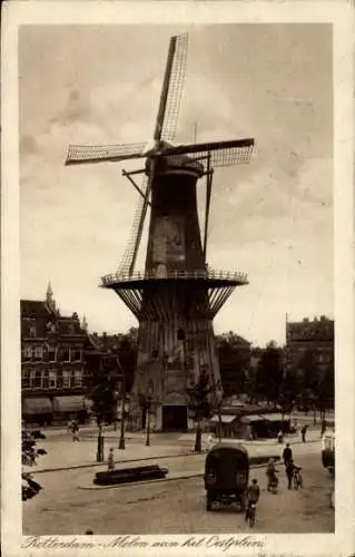 Ak Rotterdam Südholland Niederlande, Mühle am Oostplein