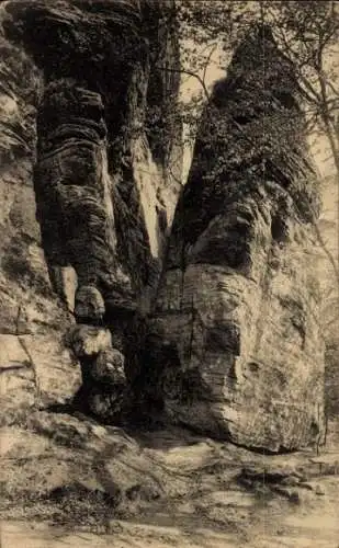 Ak Berdorf Luxembourg, Haupteingang zu Sept-Gorges