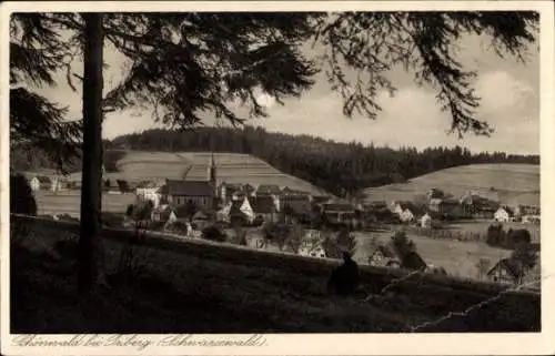 Ak Schönwald im Schwarzwald, Gesamtansicht, Kirche