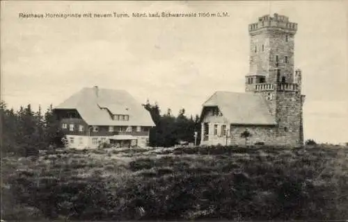 Ak Seebach in Baden Schwarzwald, Hornisgrinde, Rasthaus, neuer Turm