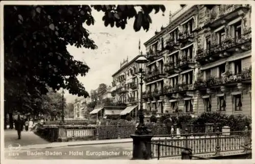 Ak Baden Baden am Schwarzwald, Hotel Europäischer Hof