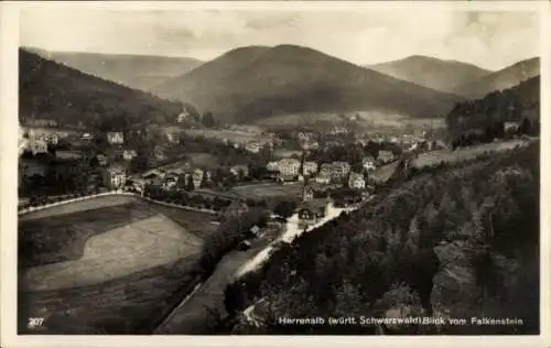 Ak Bad Herrenalb württ. Schwarzwald, Blick vom Falkenstein