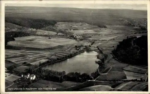 Ak Ölbronn in Württemberg, Aalkistensee, Aalküstensee, Luftaufnahme, Panorama