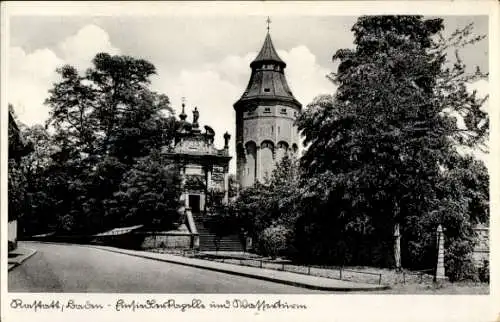 Ak Rastatt im Schwarzwald Baden, Einsiedlerkapelle, Wasserturm