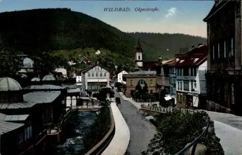 Ak Bad Wildbad im Schwarzwald, Olgastraße