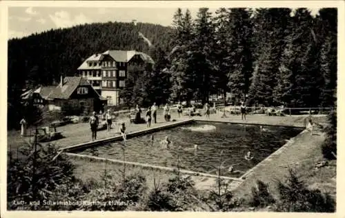 Foto Ak Bühlertal im Schwarzwald, Kurhaus Hundseck, Luft- und Schwimmbad