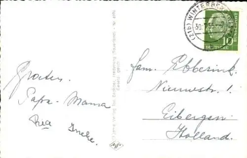 Ak Winterberg im Sauerland, Teilansicht, Ziegenherde