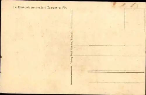 Ak Speyer am Rhein, Gutshof der evangelischen Diakonissenanstalt