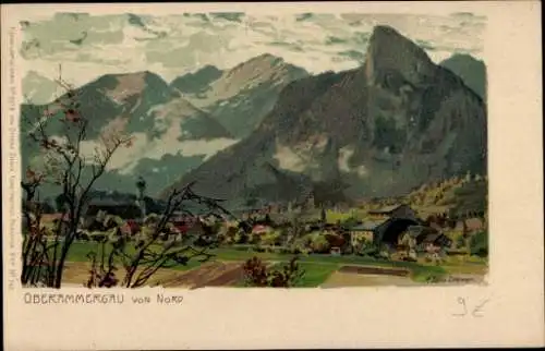 Künstler Litho Diemer, Zeno, Oberammergau in Oberbayern, Gesamtansicht