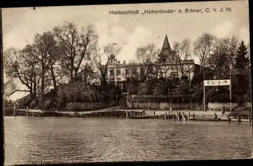 Ak Hohenbinde Erkner im Kreis Oder Spree, Heideschloß Hohenbinde, C. V. J. M.