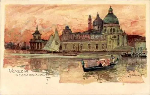 Künstler Litho Wielandt, Manuel, Venezia Venedig Veneto, S. Maria della Salute