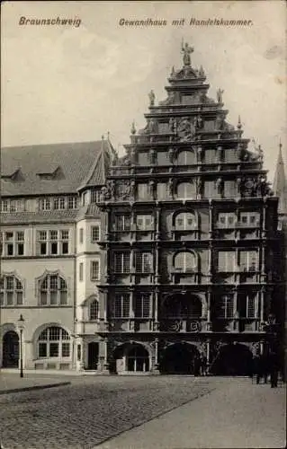 Ak Braunschweig, Gewandhaus mit Handelskammer