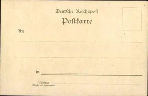 Litho Braunschweig in Niedersachsen, Kirche, Markt, Bahnhof, Lessing Denkmal